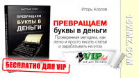 Превращаем буквы в деньги (книга для VIP) Превращаем буквы в деньги (книга для VIP)